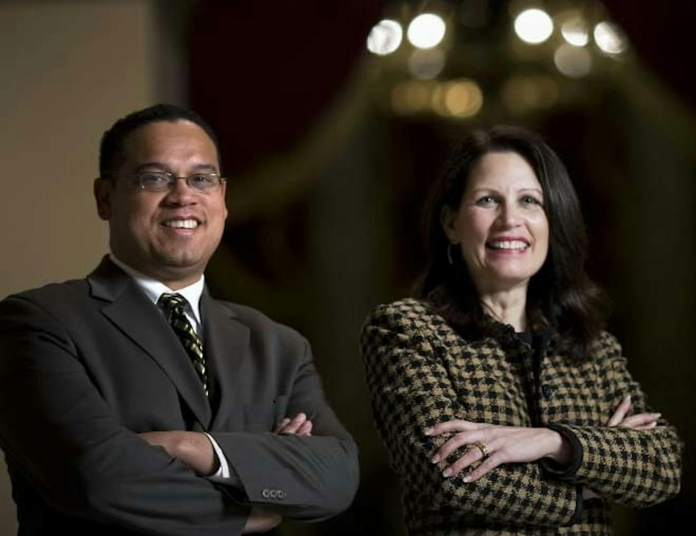 Reps. Keith Ellison and Michele Bachmann, as freshmen in Congress in 2007.