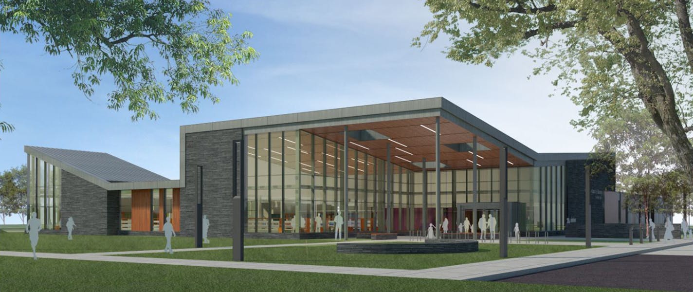 Brooklyn Park library, provided rendering