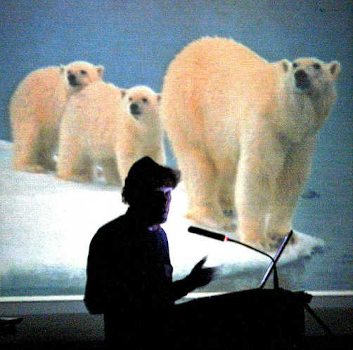 Will Steger will speak to any group willing to listen to his pleas on what climate change in the Arctic portends -- how it could wipe out the polar bear and alter the rhythms of life in Minnesota. He uses slides and scientific data to support his claims.