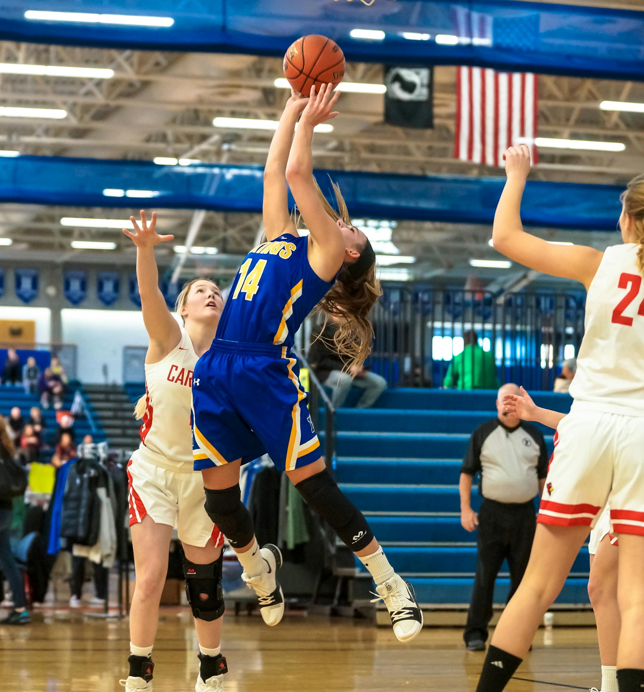 Abby Hennen (14) of Minneota. Cromwell-Wright vs. Minneota 11/23/19 at Hopkins Lindbergh Center. Photo by Korey McDermott, SportsEngine