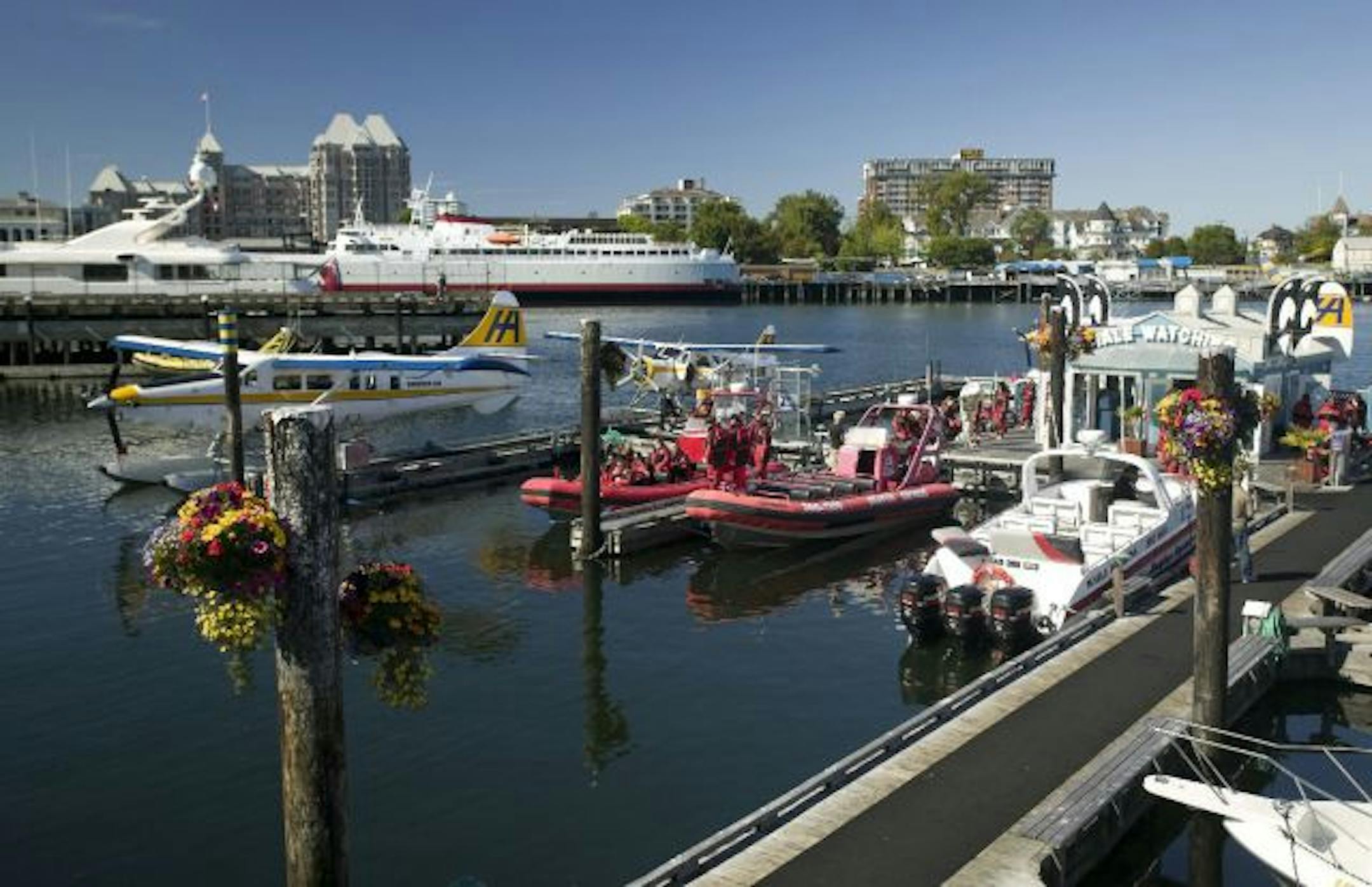 In Vancouver, B.C., Victoria's inner harbor has a sophisticated British feel.