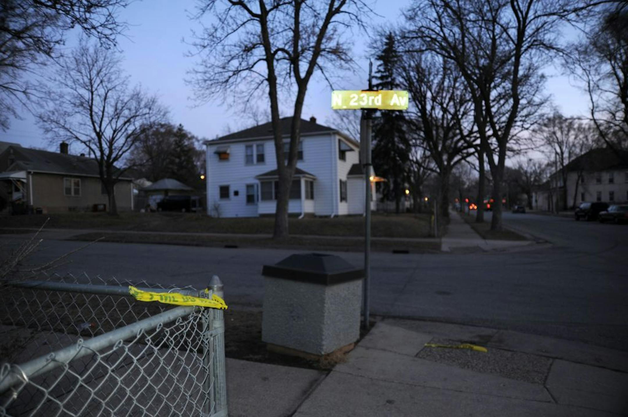 The scene of a fatal shooting of a Yellow Cab driver in north Minneapolis.