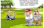 Sack cartoon: Trump just can't get away