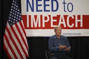 Tom Steyer answered an audience member's question during his Need to Impeach Town Hall held in the Twin Cities in May.