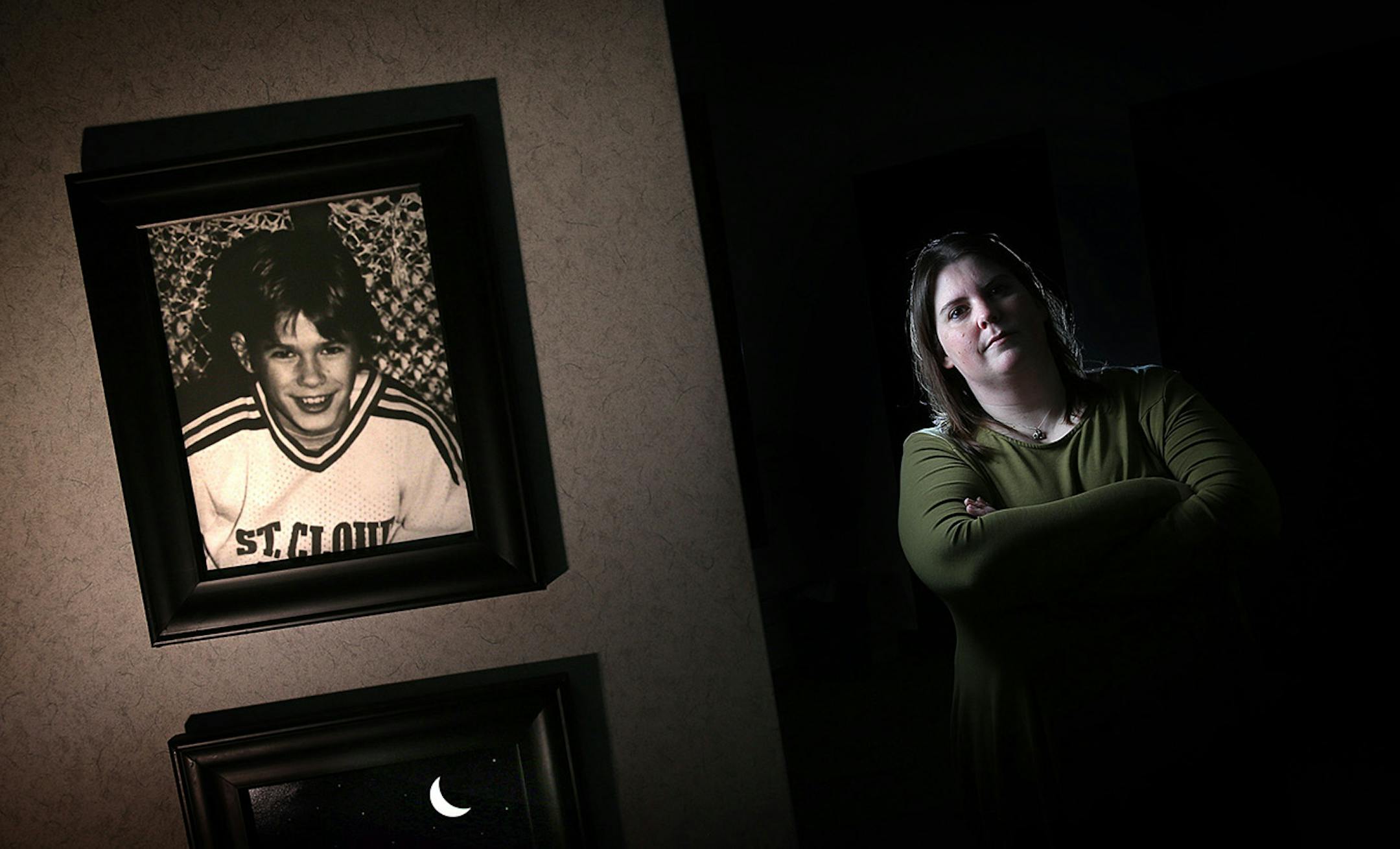 Alison Feigh is the child safety specialist with the Jacob Wetterling Foundation in Minneapolis. Feigh sat near Jacob in class as a child. When he disappeared, she wore his t-shirt and put up posters in restaurants. After designing a major in the study of missing children, she went to work for the National Center for Missing and Exploited Children in Washington, D.C. ] JIM GEHRZ • jgehrz@startribune.com / Minneapolis, MN / Oct. 9, 2014 / 1:00 PM