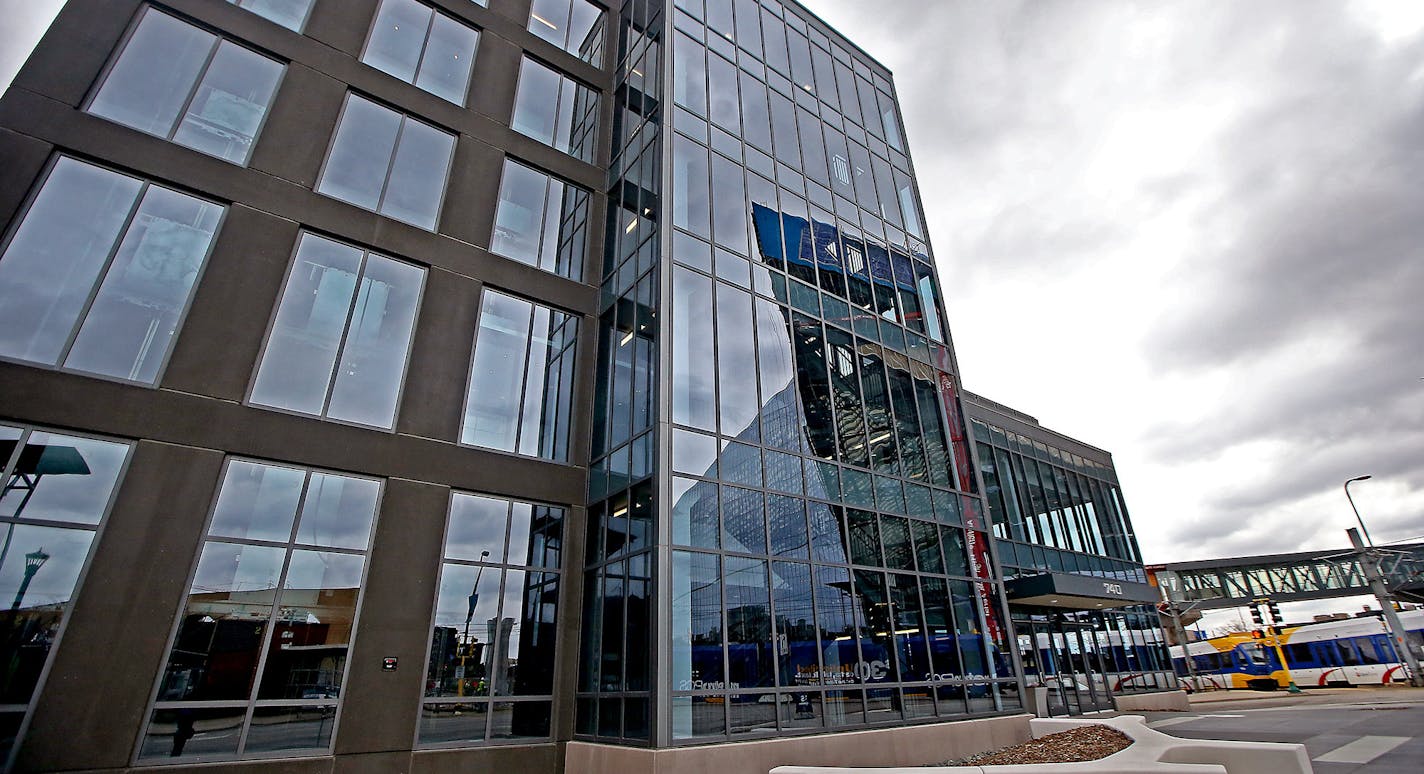 A new ramp has risen up near the Vikings' U. S. Bank Stadium in Downtown East.