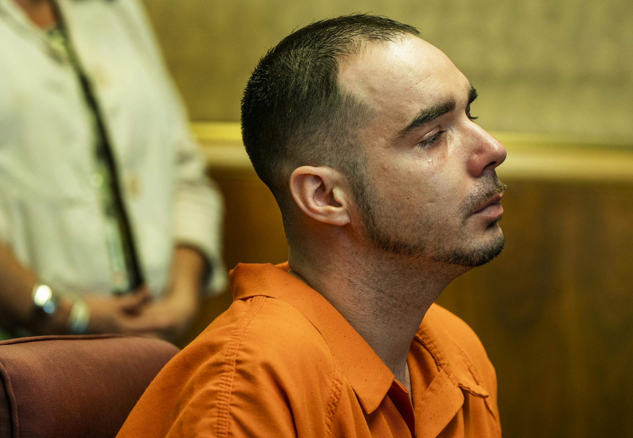 Dustin Royce Hegner expressed remorse for his crime but his lack of cooperation at the beginning of the investigation got him a 48-months sentence.]Dustin Royce Hegner, the driver who struck and killed Jose Hernandez Solano last year as he was biking home from his job in St. Paul is sentenced at Ramsey courthouse in St. Paul, MN. 8/15/18. Richard Tsong-Taatarii&#x2022;Richard.Tsong-Taatarii@startribune.com
