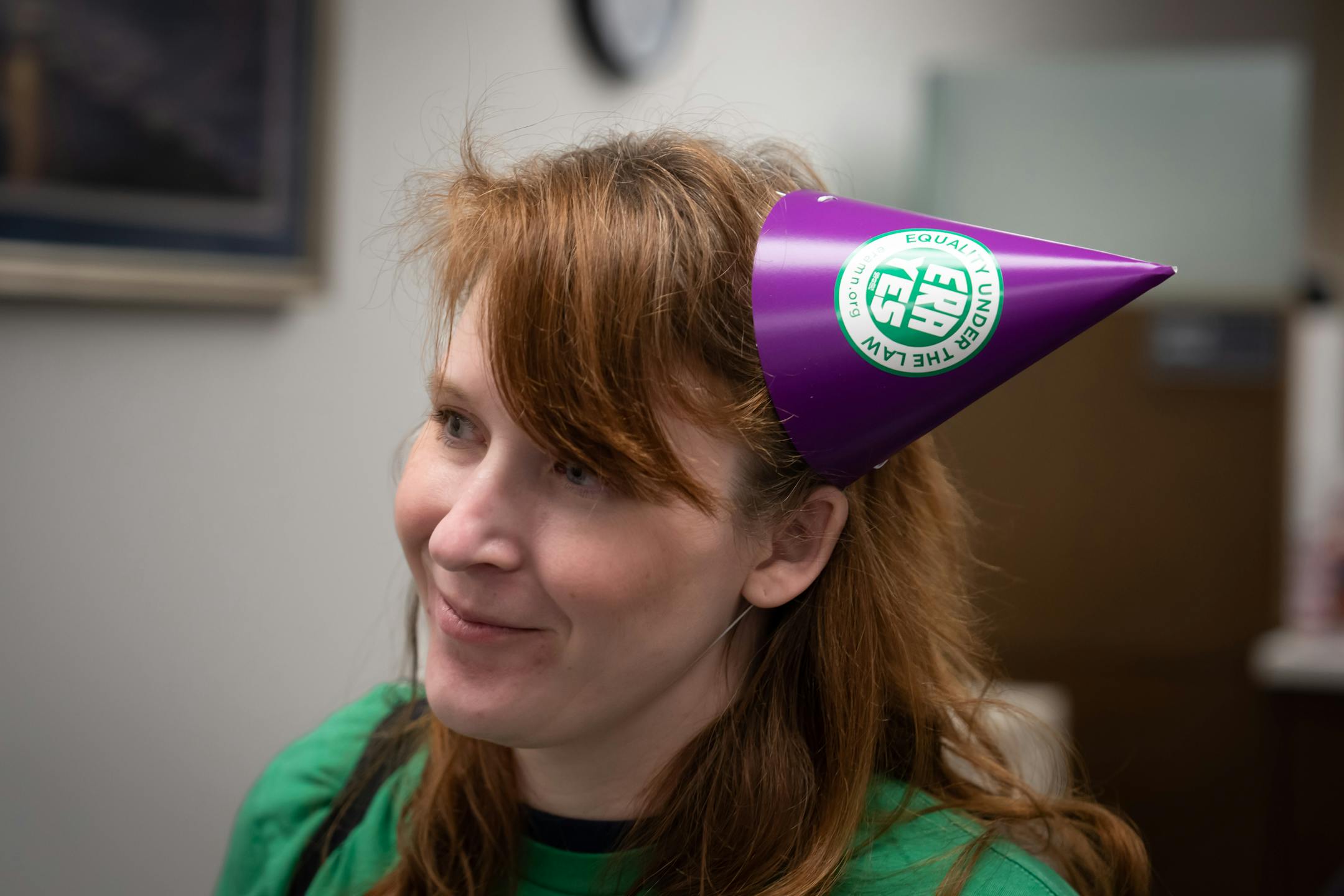 Jessica Mader Cavazos was part of a group of Equal Rights Amendment backers around the State Capitol doing an advocacy day.
