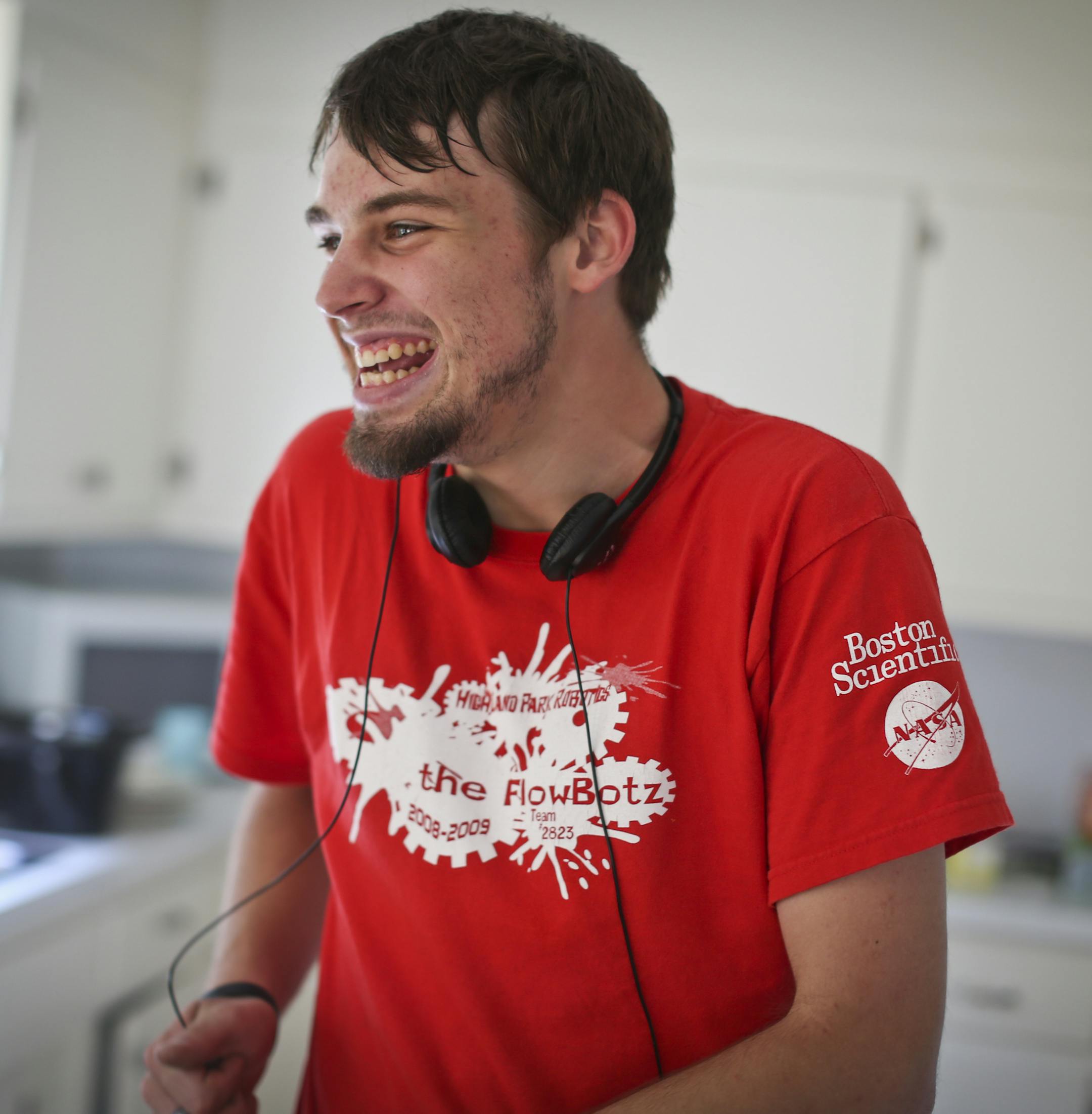 Rick Tschida had a snack after he arrived home from his school Focus Beyond Programs in Transition in St. Paul, Minn., on Thursday, September 12, 2013. ] (RENEE JONES SCHNEIDER • reneejones@startribune.com)