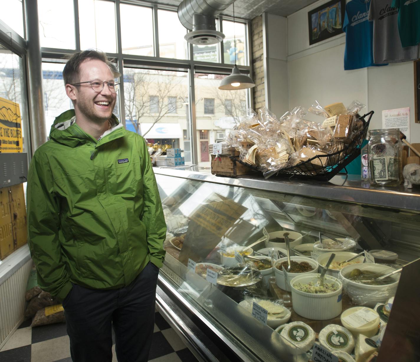 Odin Biron joked with employees behind the counter at his former workplace, Clancey&#x2019;s Meats & Fish in Minneapolis.