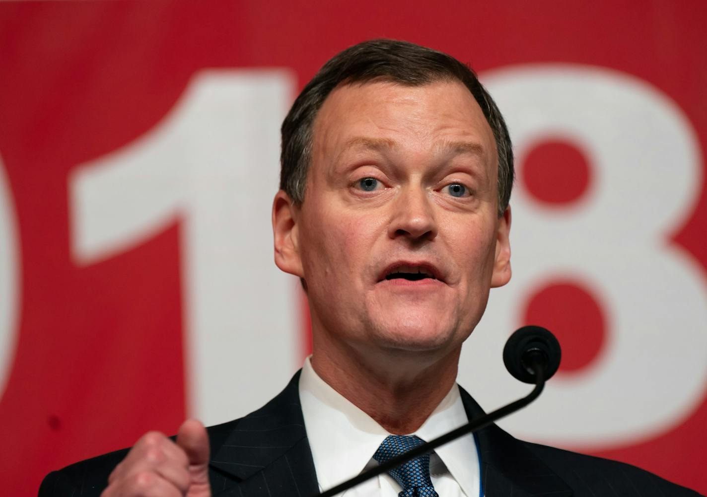 Jeff Johnson spoke to the convention after receiving the endorsement. ] GLEN STUBBE &#x2022; glen.stubbe@startribune.com Saturday, June 2, 2018 Phillip Parrish and Mary Giuliani Stephens withdrew from the race allowing Jeff Johnson to receive the GOP endorsement for Governor.