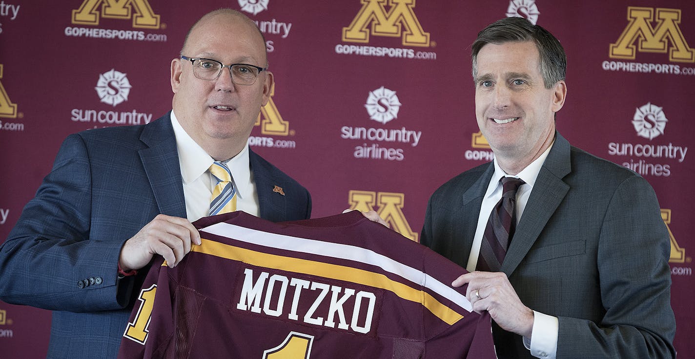 Mark Coyle has hired three high-profile coaches in his short time as the University of Minnesota athletic director, including Bob Motzko, men's hockey; P.J. Fleck, football, and Lindsay Whalen, hired last week for women's basketball.