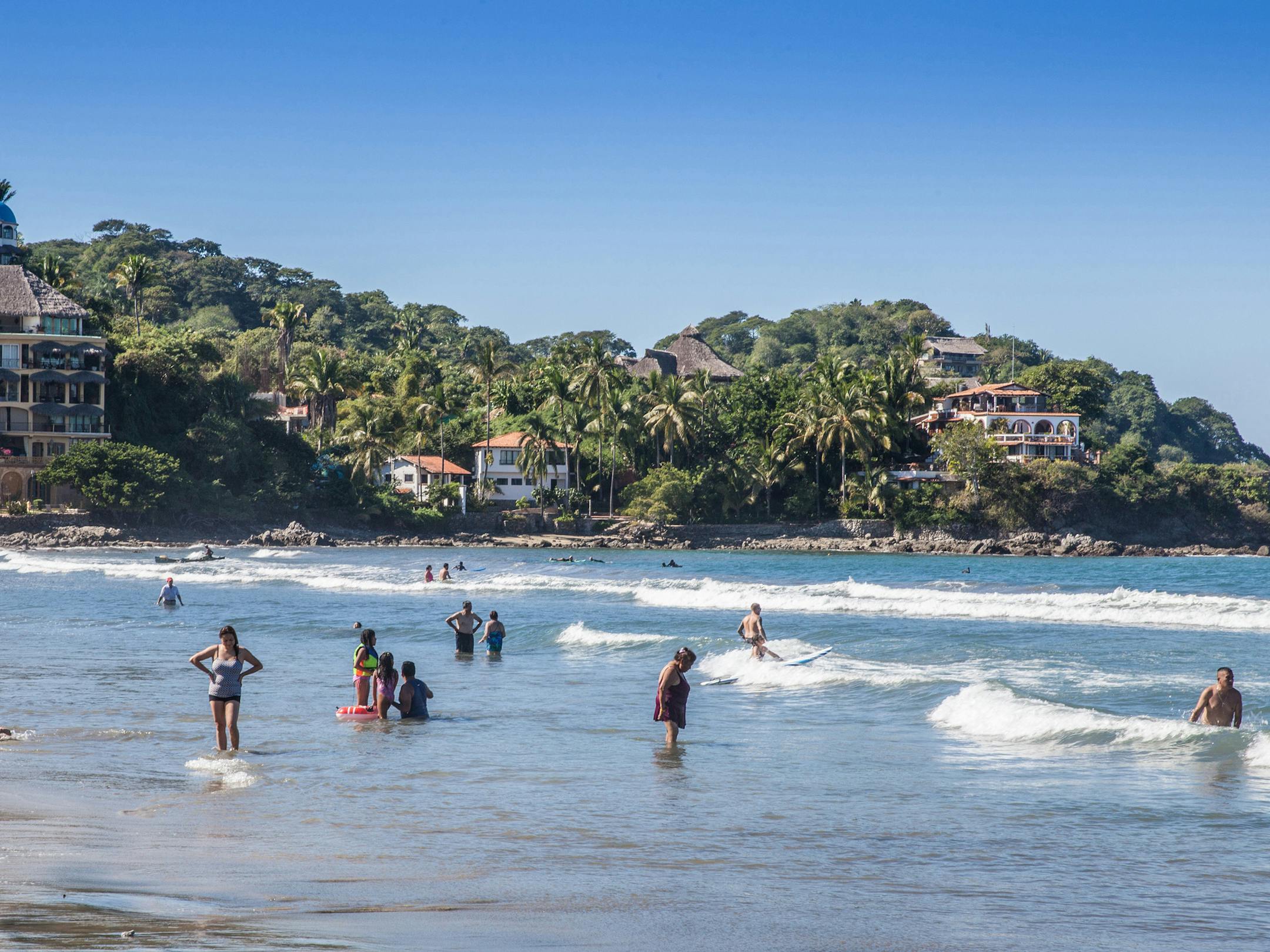 In recent years, novice surfers have made the Riviera Nayarit’s once empty beaches a popular destination. (Steve Haggerty/TNS)