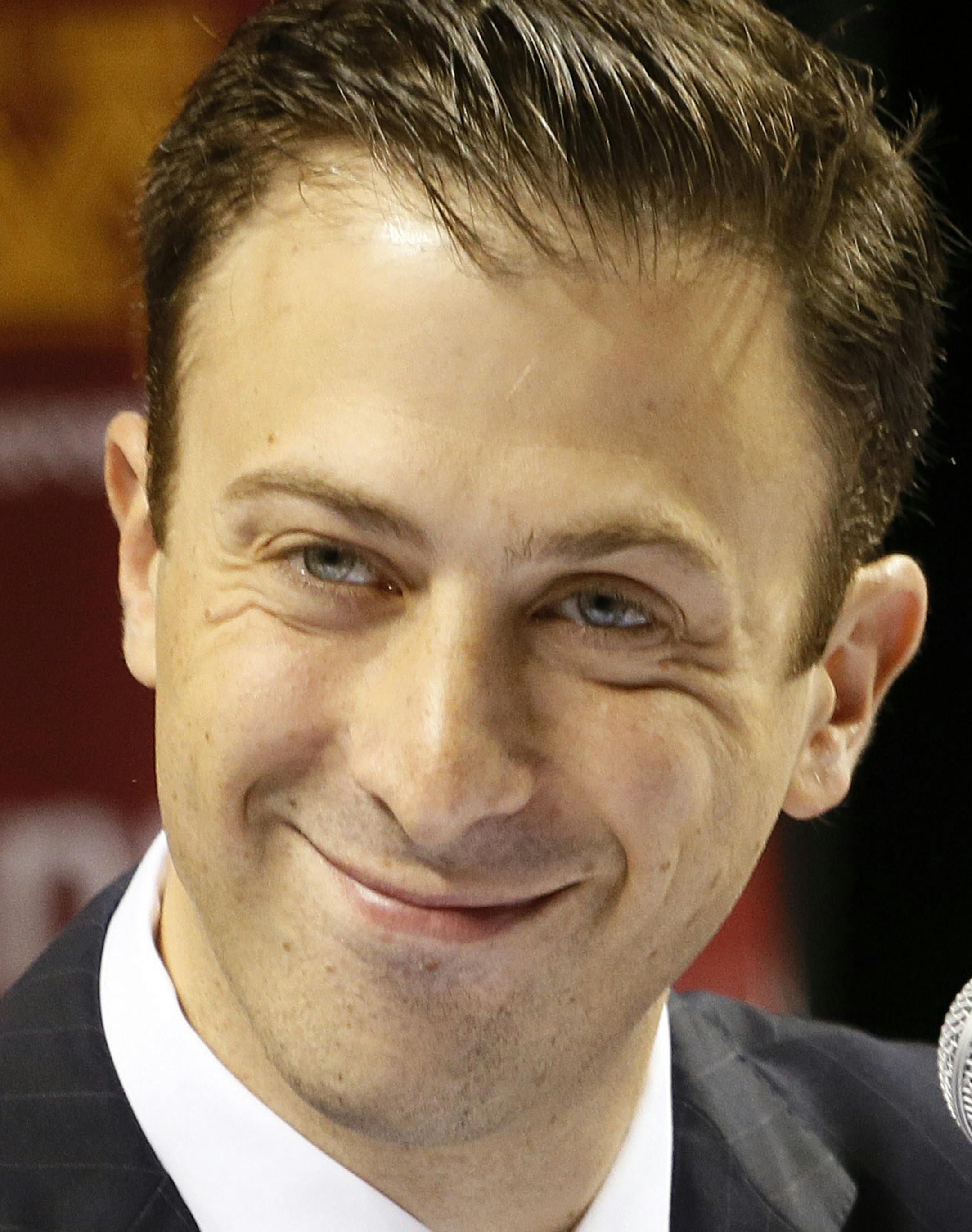 During a ceremony at Williams Arena Friday morning, Minnesota Athletic Director Norwood Teague introduced Richard Pitino, as the 17th head coach of the Golden Gophers. ] BRIAN PETERSON ‚Ä¢ brianp@startribune.com Minneapolis, MN - 04/05/2013 ORG XMIT: MIN1304051228455856