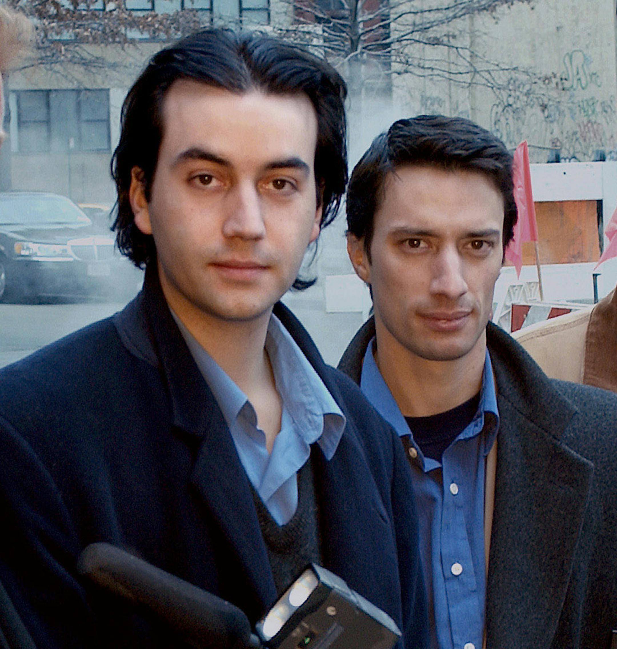 caption:Robert De Niro will host "9/11," the exclusive insider's account of the World Trade Center attack from French filmmakers Gedeon and Jules Naudet. The eyewitness story, featuring extraordinary video that has never been broadcast, will be seen in a two-hour CBS Special Presentation, Sunday, March 10 (9:00-11:00 PM, ET/PT) on the CBS Television Network. pictured from left to right: Engine 7 fireman James Hanlon, Jules Naudet, Gedeon Naudet. copyright:Photo: JP Filo/CBS ©2002 CBS WORLDW