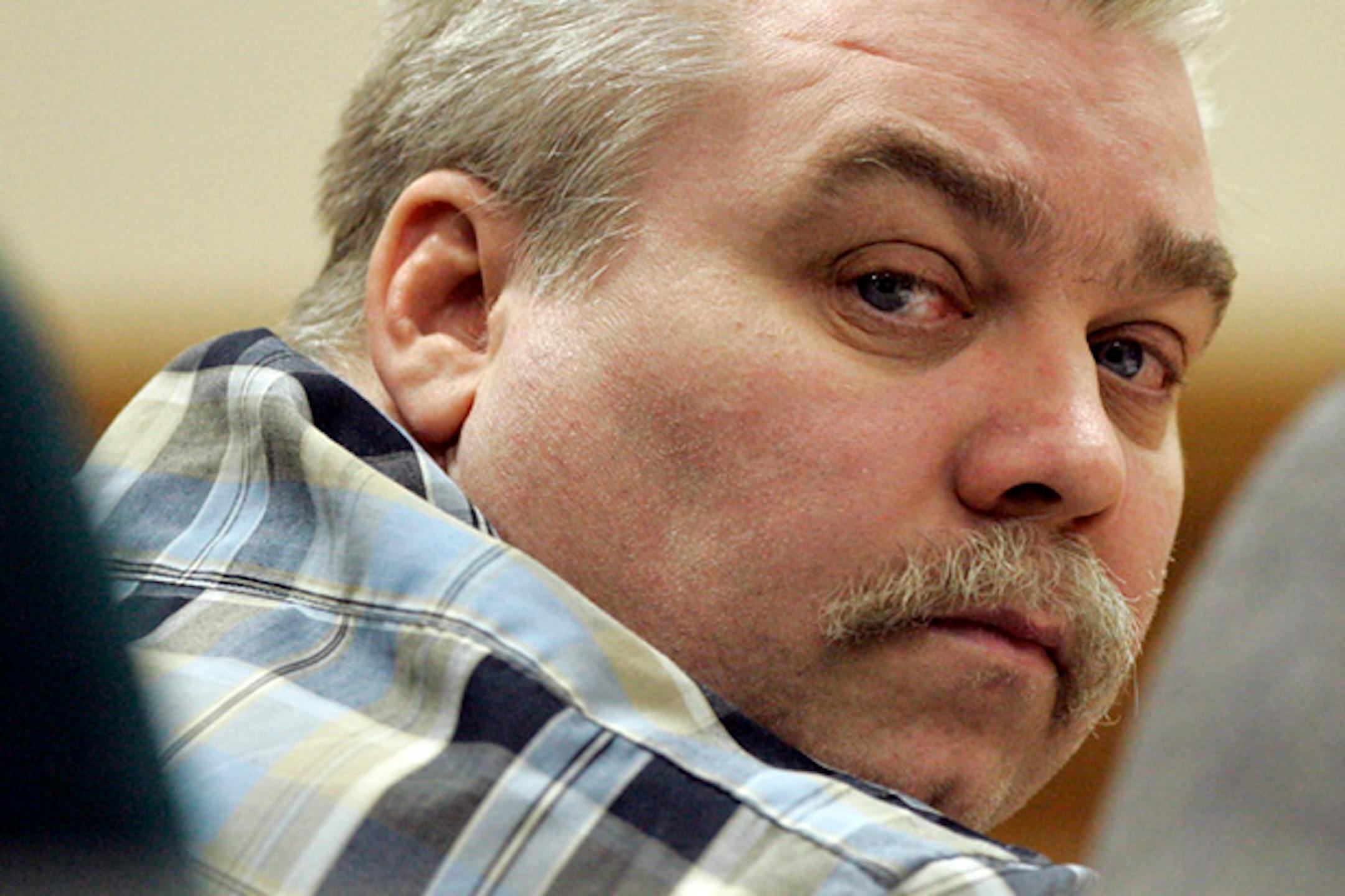 In this March 13, 2007 file photo, Steven Avery listens to testimony in the courtroom at the Calumet County Courthouse in Chilton, Wis.