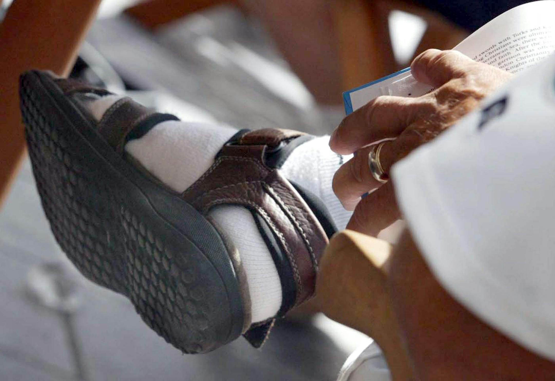 Daniel Billett's No. 1 fashion faux pas found is the ol' socks-with- sandals combo. (Alan Berner/Seattel Times/MCT)