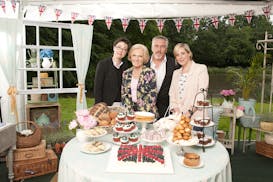Sue Perkins, Mary Berry, Paul Hollywood and Mel Giedroyc in "The Great British Baking Show."