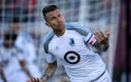 Minnesota United defender Francisco Calvo (5) celebrated his goal early in the second half against the Vancouver Whitecaps. ] AARON LAVINSKY &#xef; aa