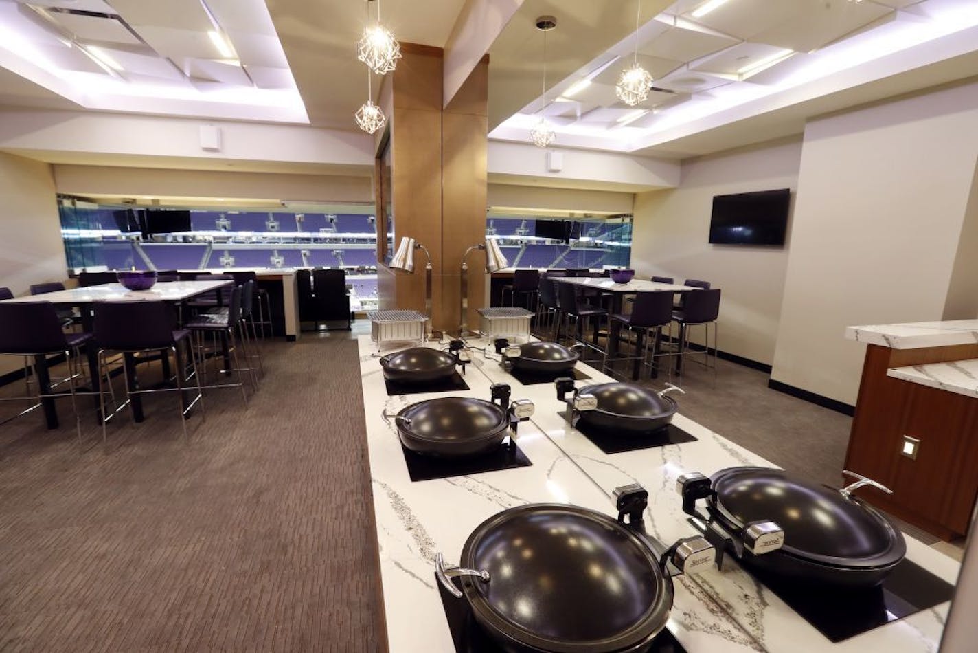 Minnesota Sports Facilities Chair Michele Kelm-Helgen controls two lower level suites at U.S. Bank Stadium with almost 40 available seats per game or event. She says she uses them for marketing purposes Friday November 18, 2016 in Minneapolis, MN.