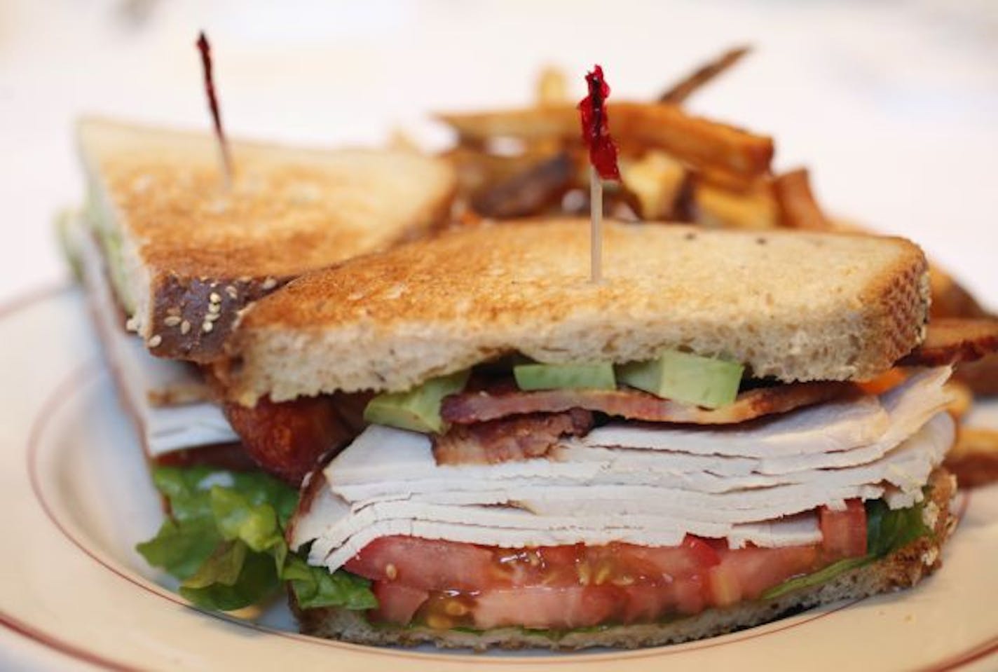 Another favorite: the turkey club sandwich.