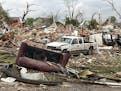 Damage is seen after a tornado moved through Greenfield, Iowa, Tuesday, May 21, 2024.