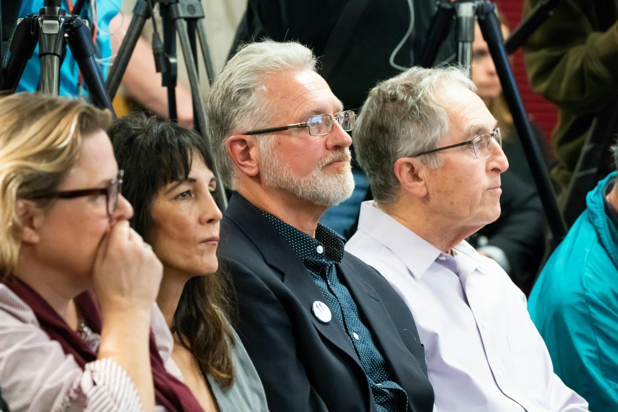 Jerry Wetterling center, said "I'm just here to listen" at the press conference. The closed investigative file in the Jacob Wetterling abduction was released to the public Thursday morning at 10:06 a.m. by the Stearns County Sheriff's Office. Sheriff Don Gudmundson held a press conference to discuss the document release. On the right is Al Garber, the FBI investigator who supervised the original Jacob Wetterling abduction case back in 1989.