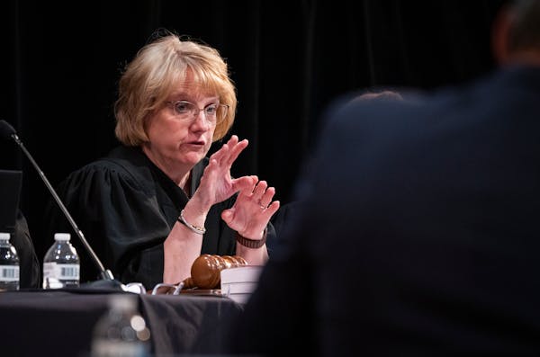 Chief Justice Lorie Skjerven Gildea asks questions during oral arguments on Tuesday, May 2, 2023.