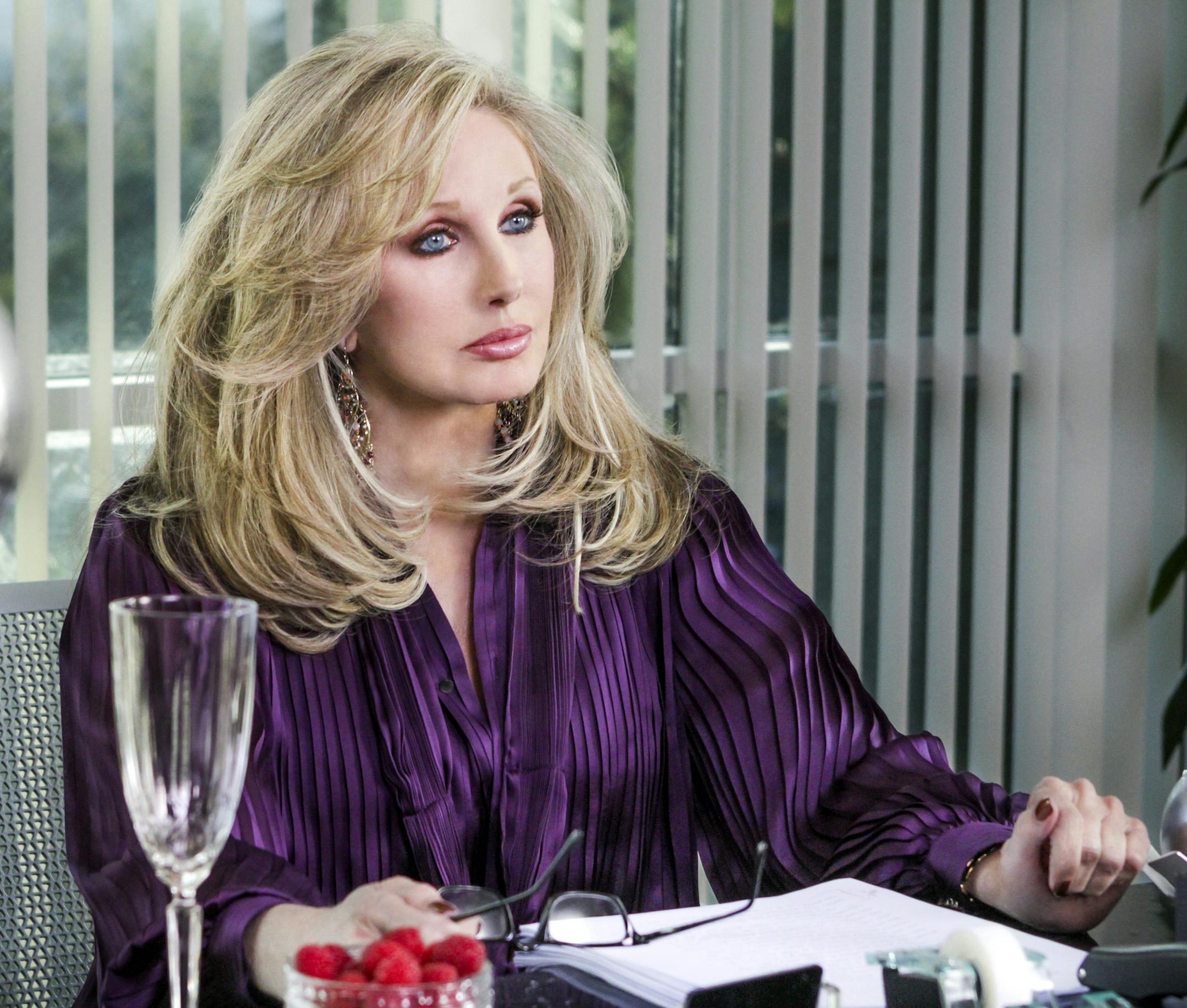 PERFECT ON PAPER - An idealistic, young book editor reluctantly moves to Los Angeles to edit a famous author's latest romance novel. As she struggles to maintain her integrity while battling the bestselling diva's demands, she meets two very different men and learns that the best romantic choice is not always the one who looks "perfect on paper." Photo: Morgan Fairchild Photo Credit:Copyright 2014 Crown Media United States, LLC/ Photographer: Carin Baer