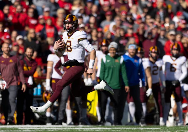 Gophers quarterback Athan Kaliakmanis played the second half against Nebraska and could be in line to start this week.