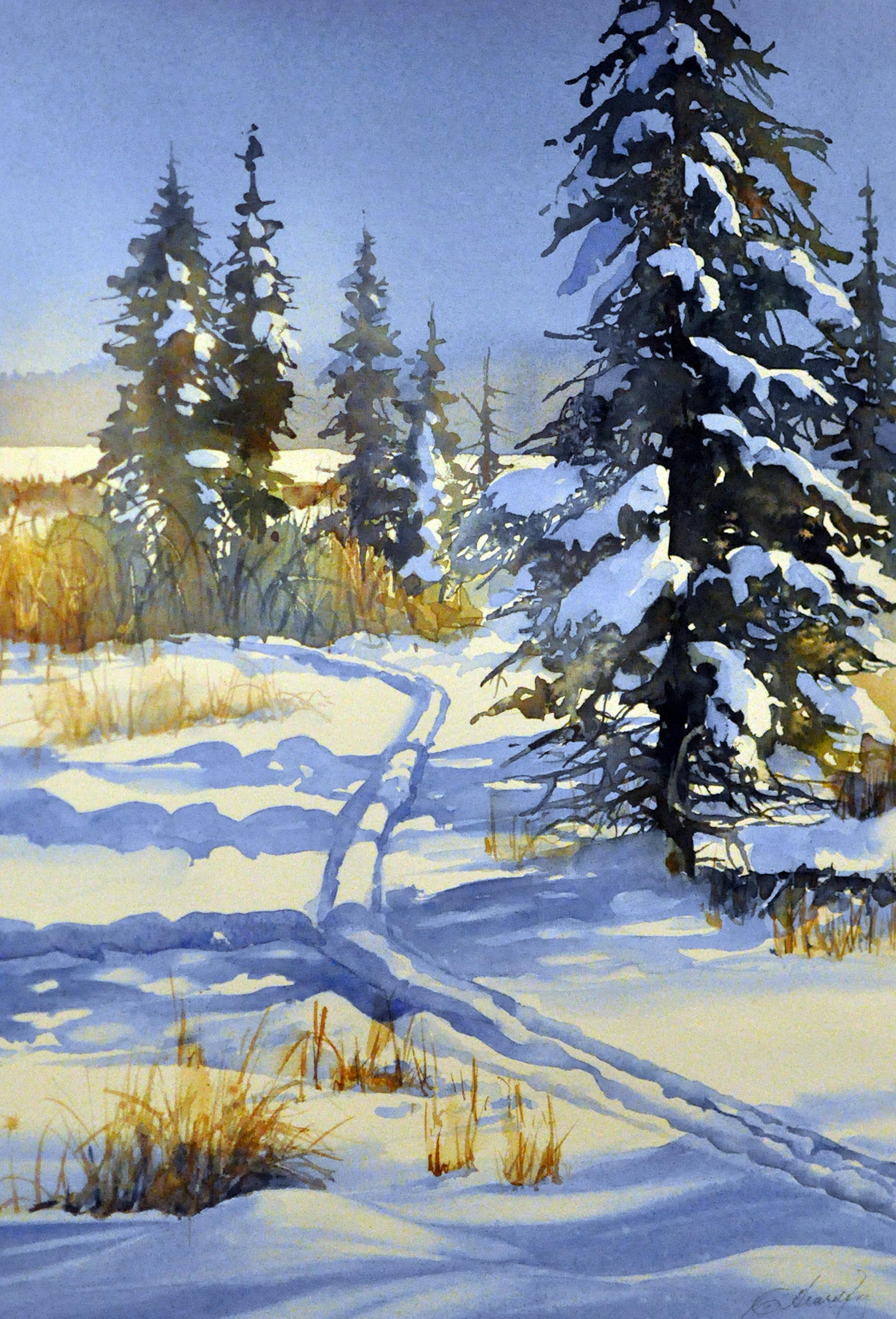 Catherine Hearding‚Äôs ‚ÄúSki Trail‚Äù earned ‚ÄúBest of Show‚Äù at the fall exhibition for the Minnesota Watercolor Society.