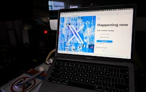 FILE - The X logo is shown on a computer screen in Belgrade, Serbia, July 24, 2023.