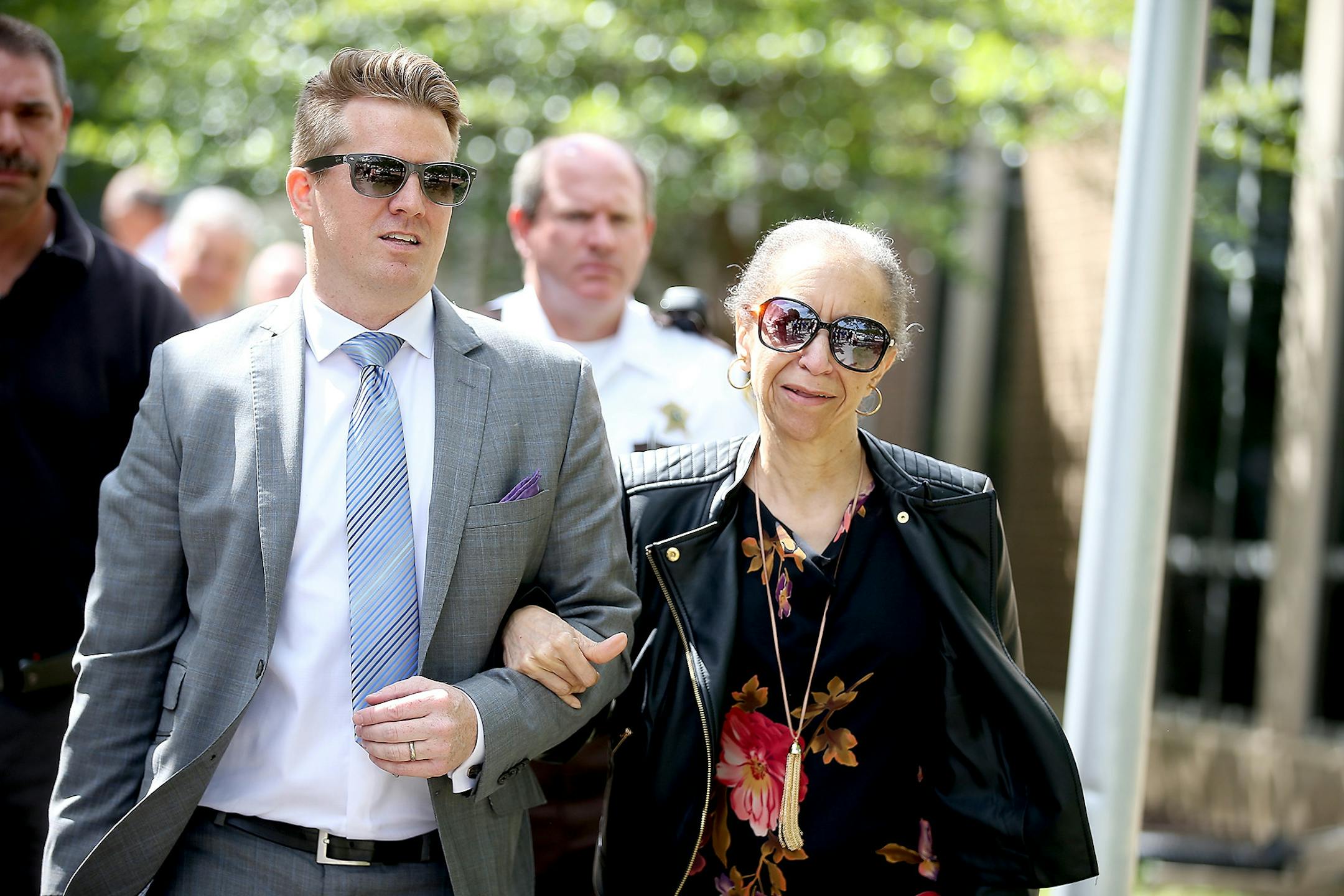 Prince's half-sister Sharon Nelson made her way out of the Carver County Justice Center on June 27, 2016 in Chaska, MN. Attorneys representing the potential heirs to Prince's estate met in court to discuss issues related to DNA testing of those making a claim to the late musician's music and millions.