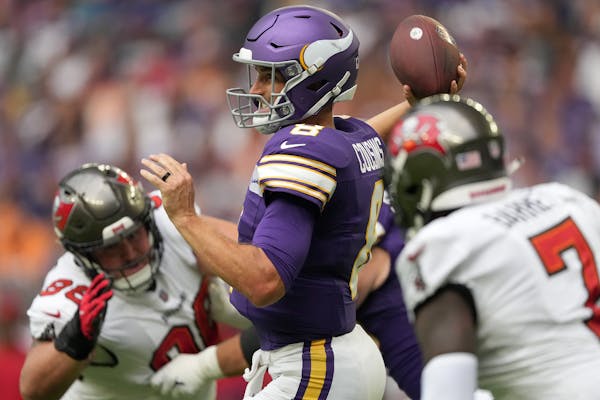 Vikings quarterback Kirk Cousins passed for 344 yards Sunday but was credited with three turnovers. “We lost the turnover margin badly, and you don�