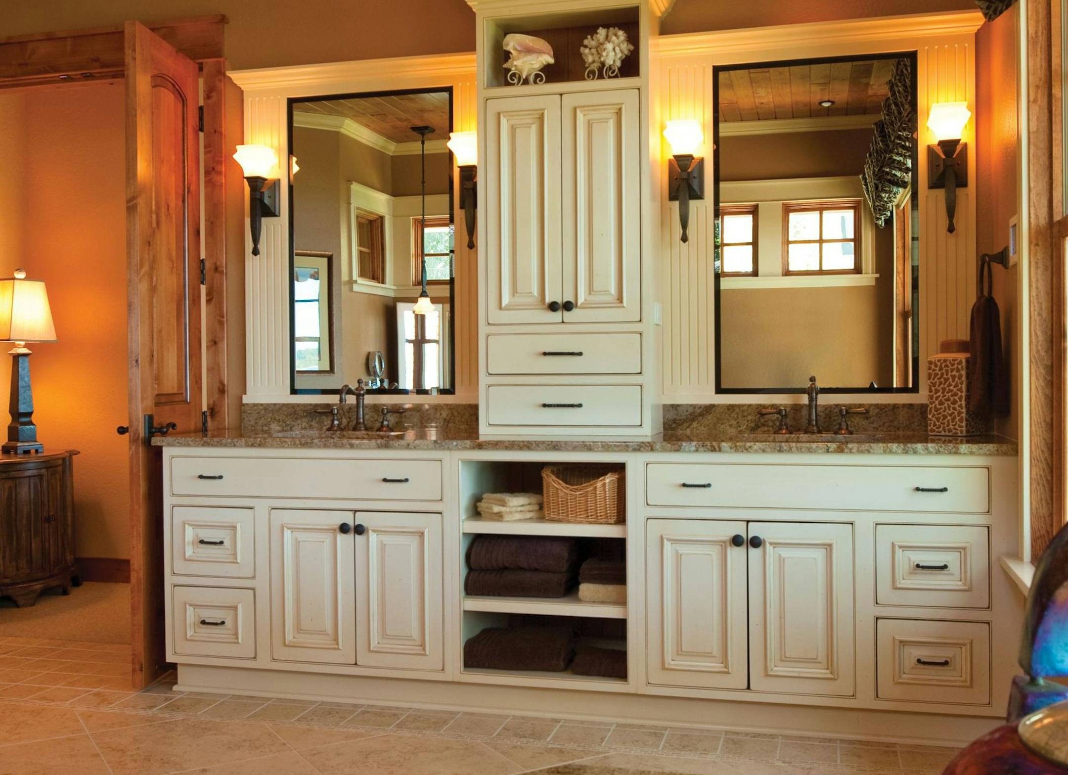 Vanity counter cabinet by Crystal Ktichen Center.