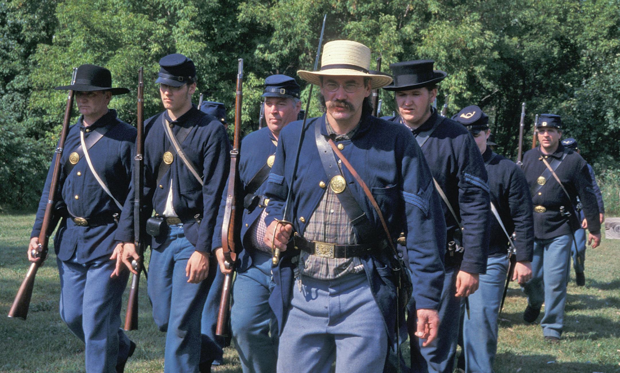 Civil War reenactment at The Landing, Shakopee. Derek J. Dickinson, Three Rivers Park District