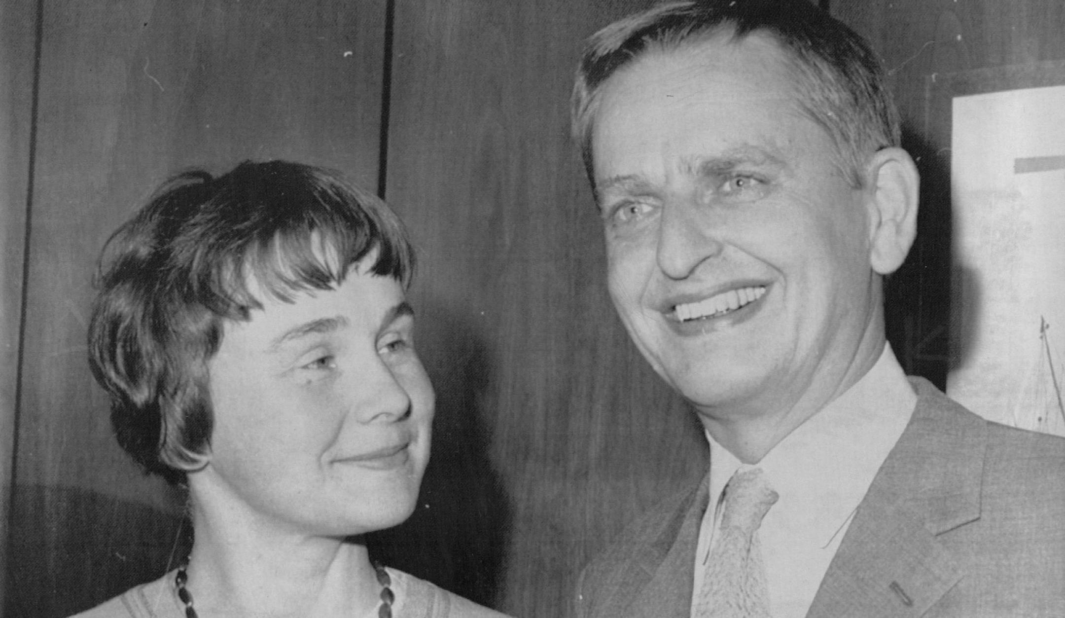 June 4, 1970 Palme Explains -- Swedish Prime Minister Olof Palme and his wife arrive in New York en route to commencement exercises at Kenyon College, Gambier, Ohio. Palme said that in one of the recent anti-U.S. demonstrations against Ambassador Jerome Holland, American expatriates had played a conspicuous role. Associated Press Photo