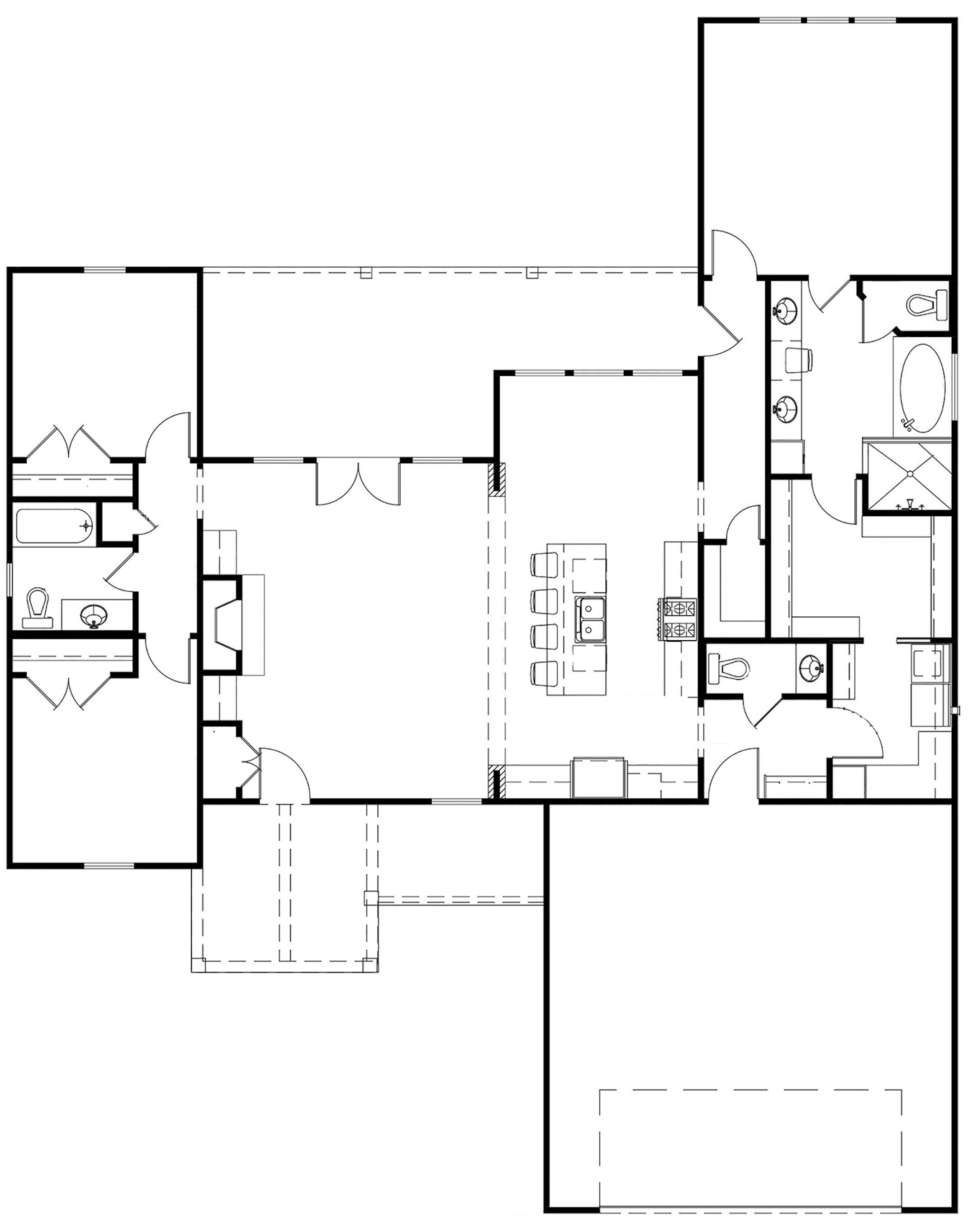 Home plan: Open and practical