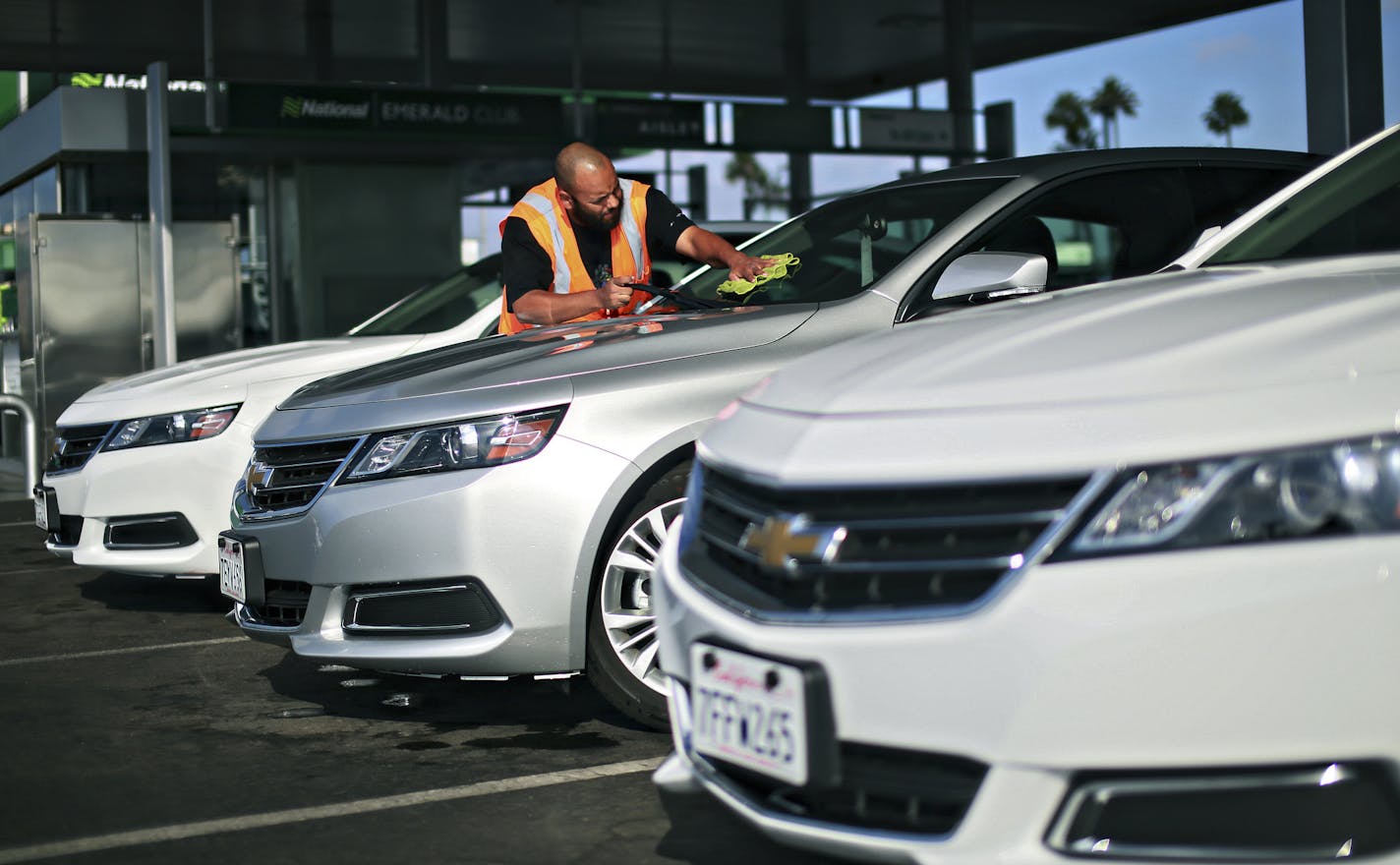 A row of Chevrolet Impala Limited's, actually an older model of the Impala that is sold only to fleet buyers, on a National Car Rental lot in San Diego, Oct. 9, 2014. If it feels as if your rental car is always a Chevrolet Impala, there&#x2019;s a reason for that: 57 percent of all new Impalas sold in the U.S. last year became rental cars, according to data from Polk Automotive. (Sandy Huffaker/The New York Times)