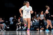 Alissa Pili, shown during the Lynx game Friday at Target Center, helped lead the team to a preseason victory on Wednesday over the Mystics in Washingt