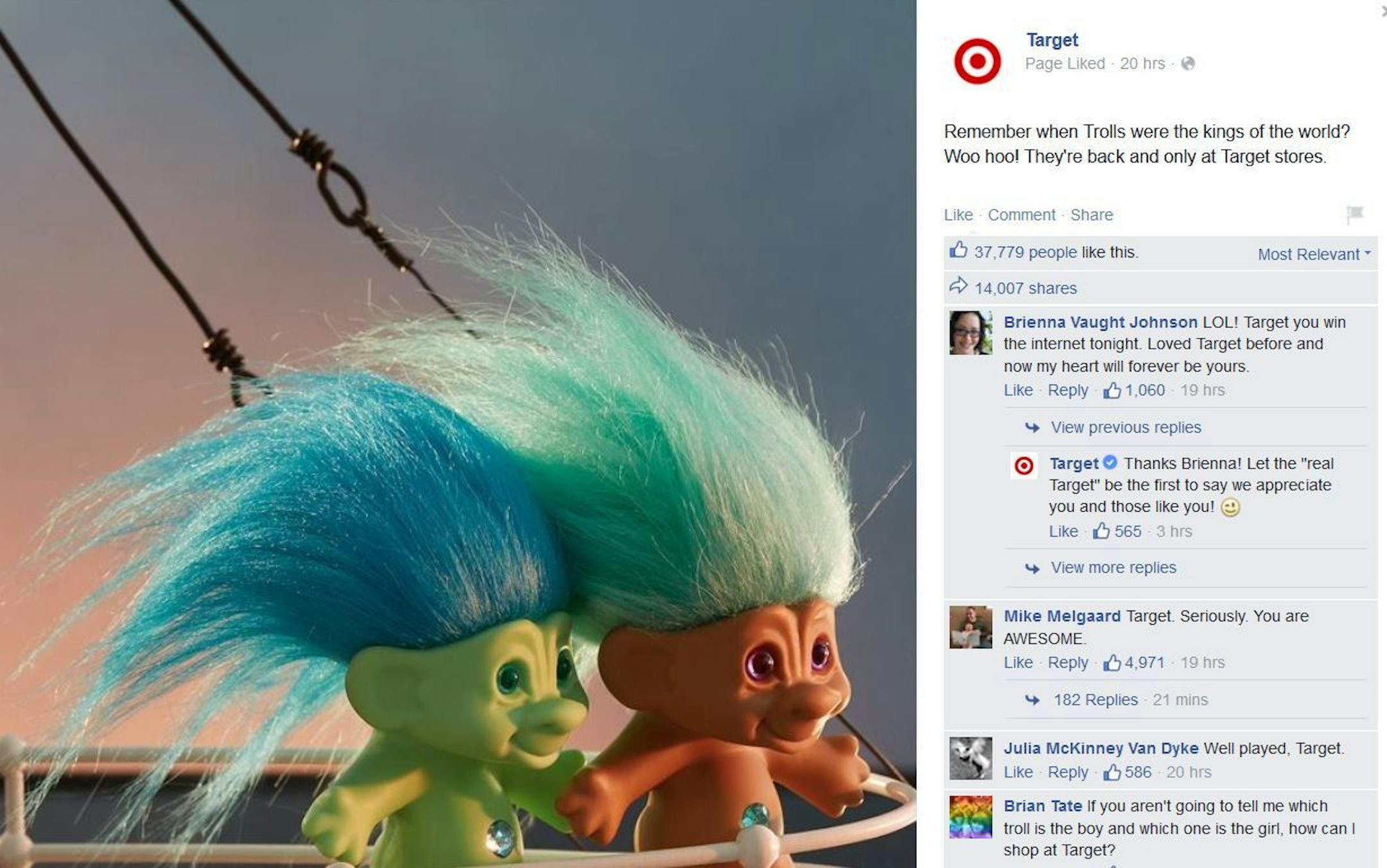 Target's Facebook post from Friday.