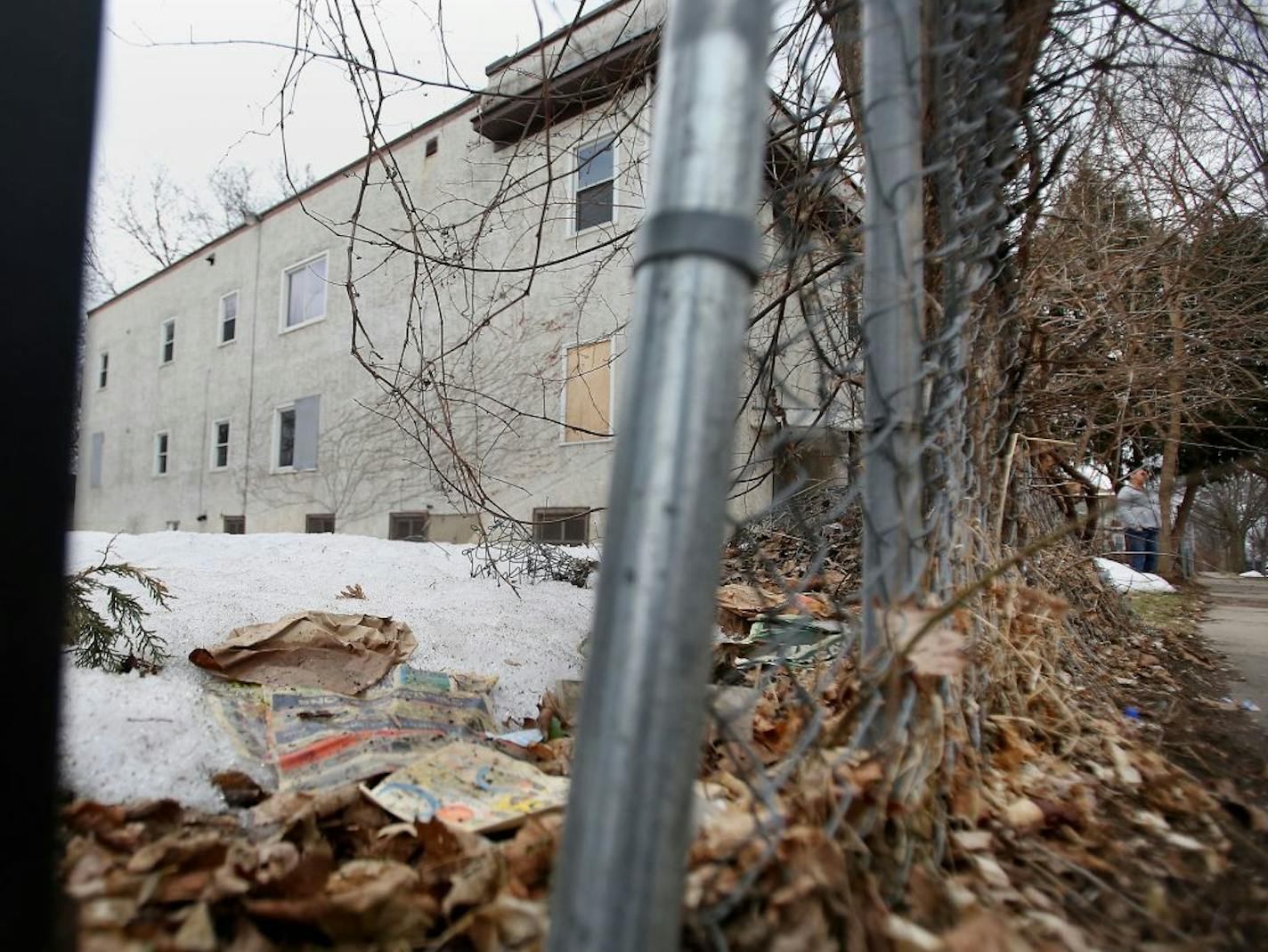 A boarded up property on the 900 block of Oliver Ave. N. in north Minneapolis.