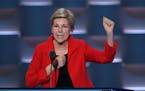 Massachusetts Sen. Elizabeth Warren speaks during the first day of the Democratic National Convention on Monday, July 25, 2016 at the Wells Fargo Cent