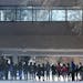 Minneapolis North students stand solemnly in a circle in the school's courtyard after walking out of school and linking arms and holding hands. Florid