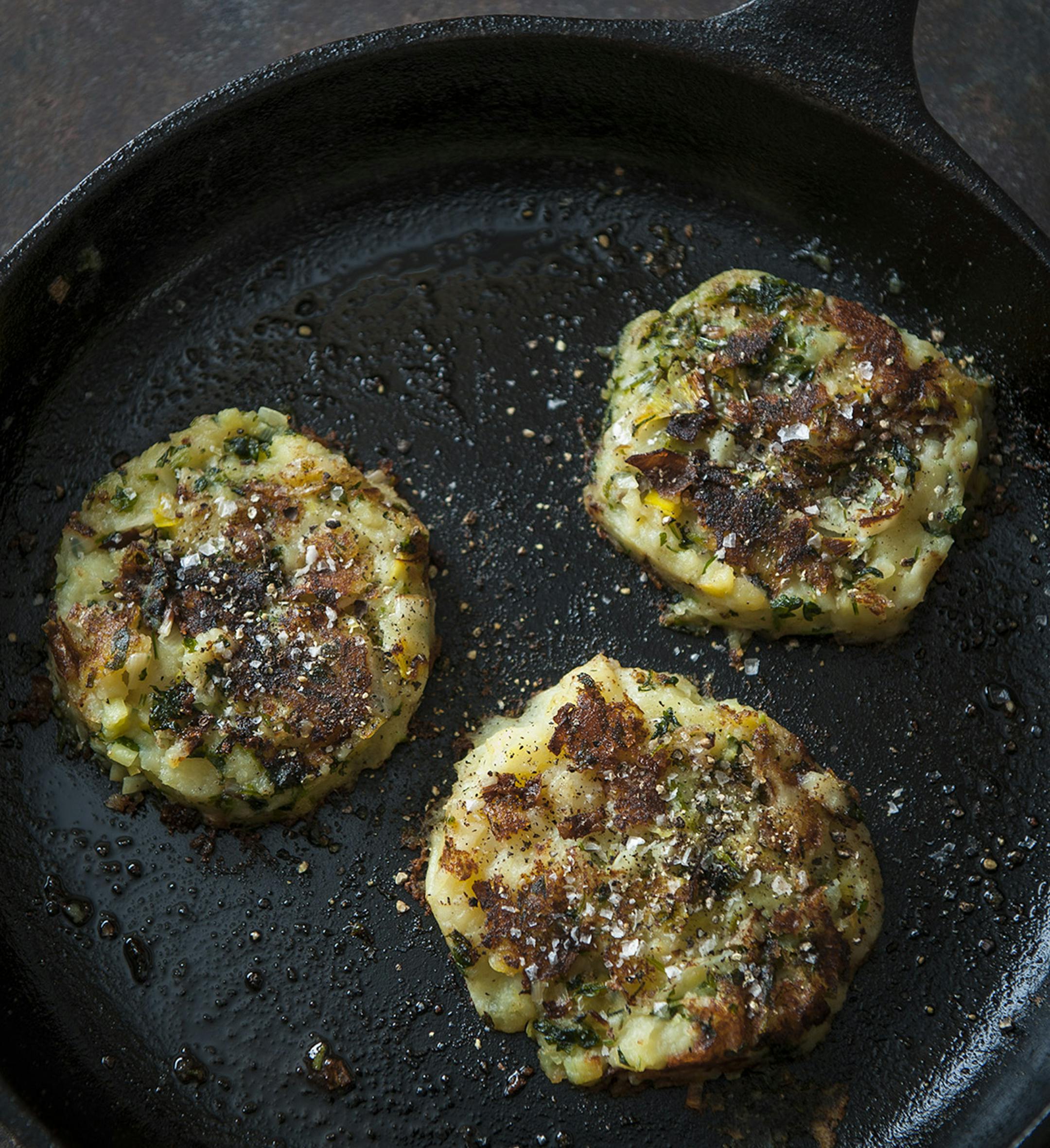 Champ and Potato Cakes (Bubble and Squeak).