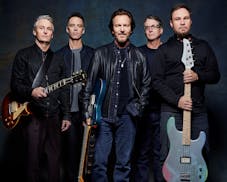 Pearl Jam in the year 2023, from left: Mike McCready, Matt Cameron, Eddie Vedder, Stone Gossard and Jeff Ament.