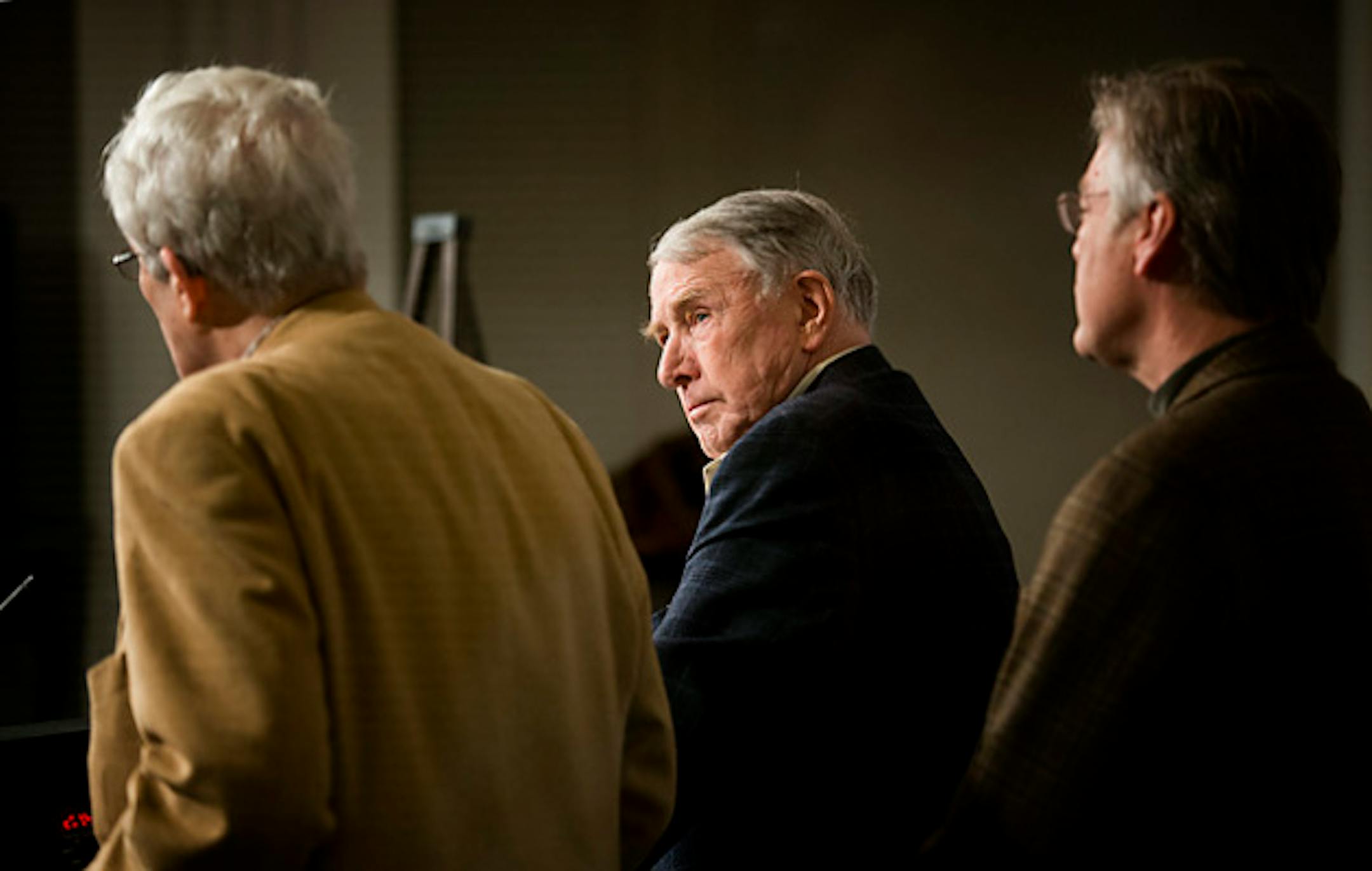Former Senator Rudy Boschwitz, center, flanked by Former Rep. Tim Penny, right  and Former Rep. Martin Sabo launched the Minnesota chapter of Fix the Debt.  The Campaign to Fix the Debt is a national bipartisan effort of over 300,000 business leaders, former elected officials and others urging lawmakers in Washington to set aside partisan politics and formulate practical solutions to our national debt problems.Tuesday, January 15, 2013.    ]   GLEN STUBBE * gstubbe@startribune.com