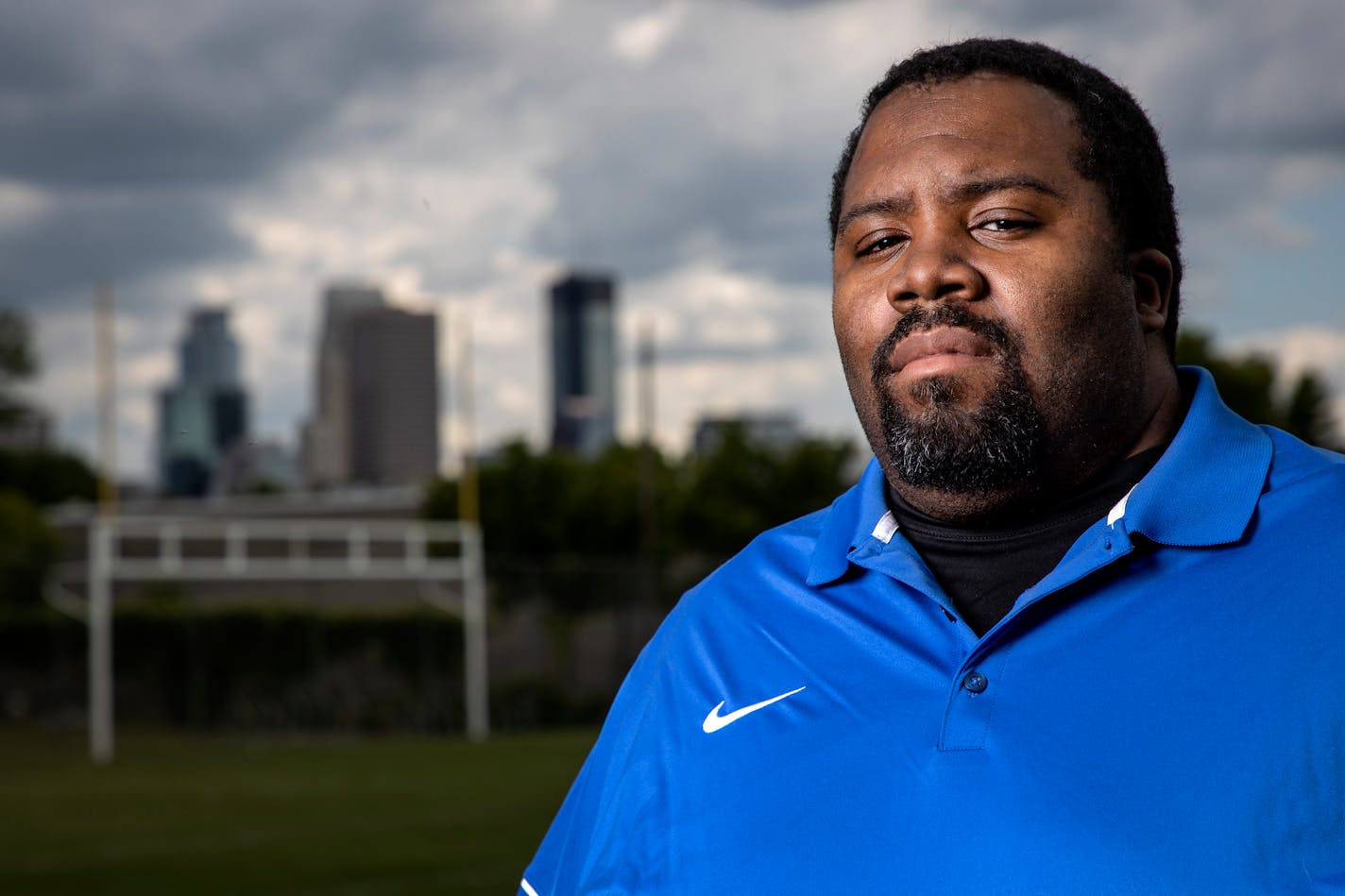 Minneapolis North High School football coach Charles Adams.