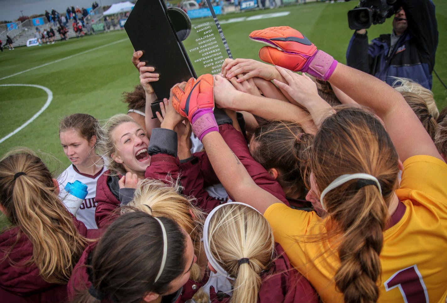 At the 2018 Big Ten tournament, the Gophers were surprise winners. University of Minnesota photo.