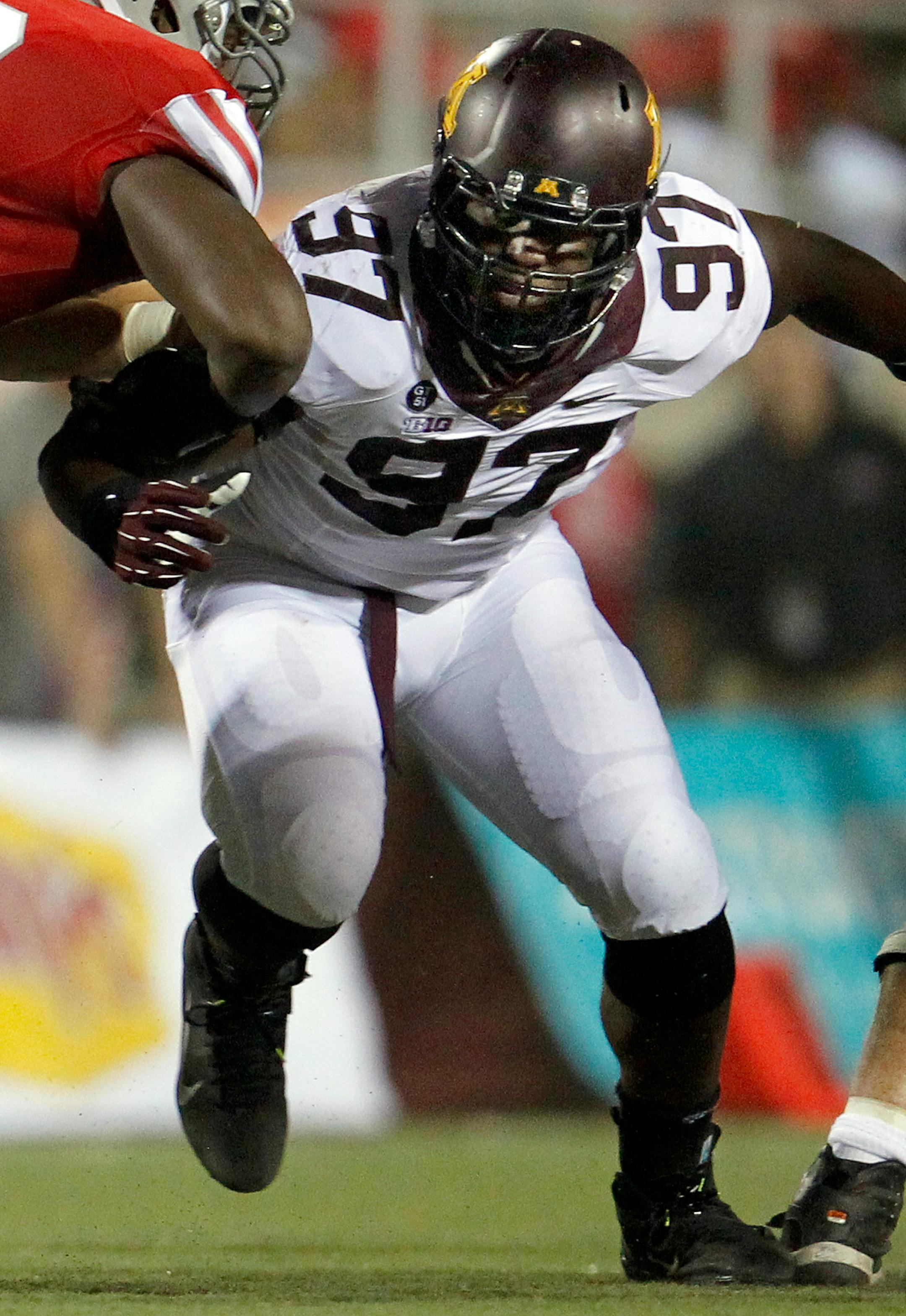 Freshman defensive tackle Scott Ekpe was credited with two tackles, including one solo, in the Gophers' season-opening victory last Thursday night against UNLV.